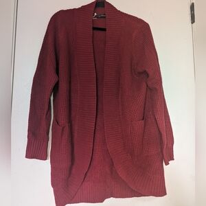MEROKEETY Knit Sweaters Crewneck Button Open Front Jackets